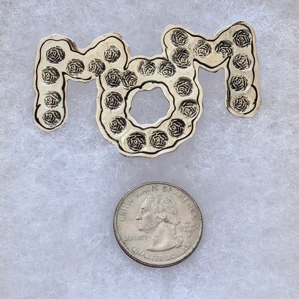 Vintage LARGE Designer EFS Mexico Sterling Silver 925 Mother MOM Brooch Pin